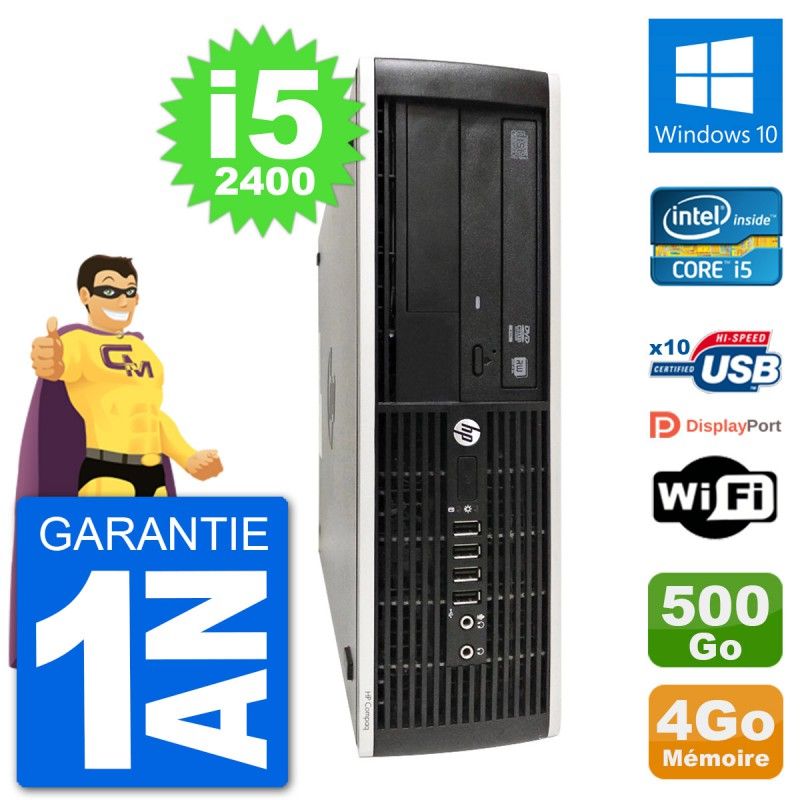 HP Compaq Pro 6300 SFF Desktop PC - Intel i5, 4GB RAM, 500GB HDD, Windows 10, WiFi