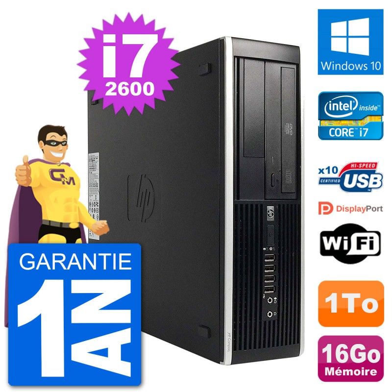 HP Compaq Pro 6300 SFF Desktop Computer - Intel i7-2600, 16GB RAM, 1TB HDD, Windows 10