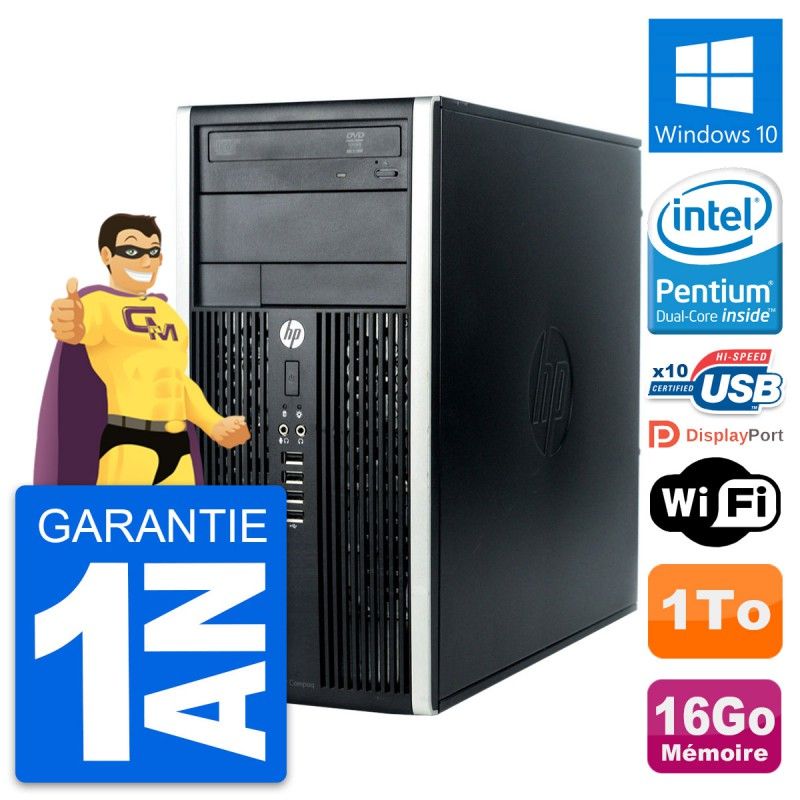 HP Compaq Pro 6300 CMT Intel G630 16GB RAM 1TB HDD Windows 10 WiFi Desktop PC