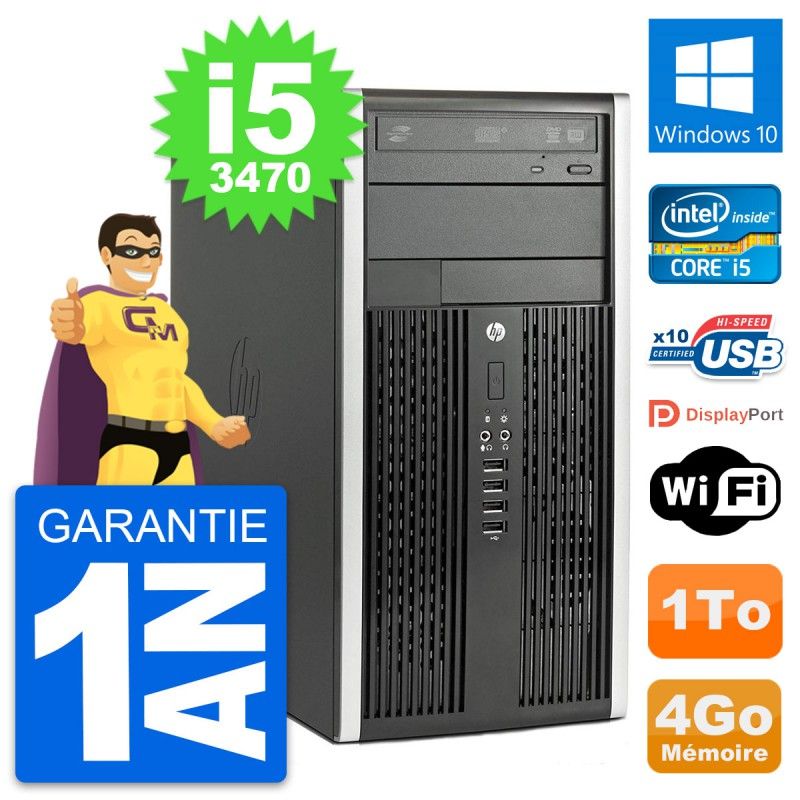 HP Compaq Pro 6300 Micro Tower PC - Intel i5-3470, 4GB RAM, 1TB HDD, Windows 10