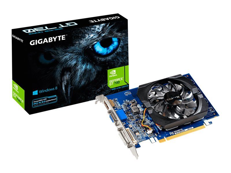 Gigabyte GV-N730D3-2GI (Rev. 3.0) - Graphics Card - GF GT 730 - 2GB DDR3 - PCIe 2.0 - DVI, D-Sub, HDMI