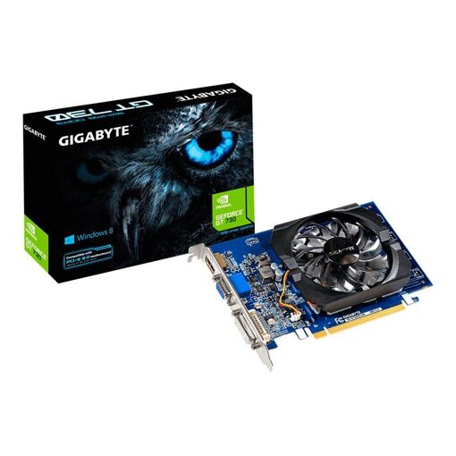 Carte graphique Gigabyte GV-N730D3-2GI (rev. 3.0) - GF GT 730 - 2 Go DDR3 - PCIe 2.0 - DVI, D-Sub, HDMI
