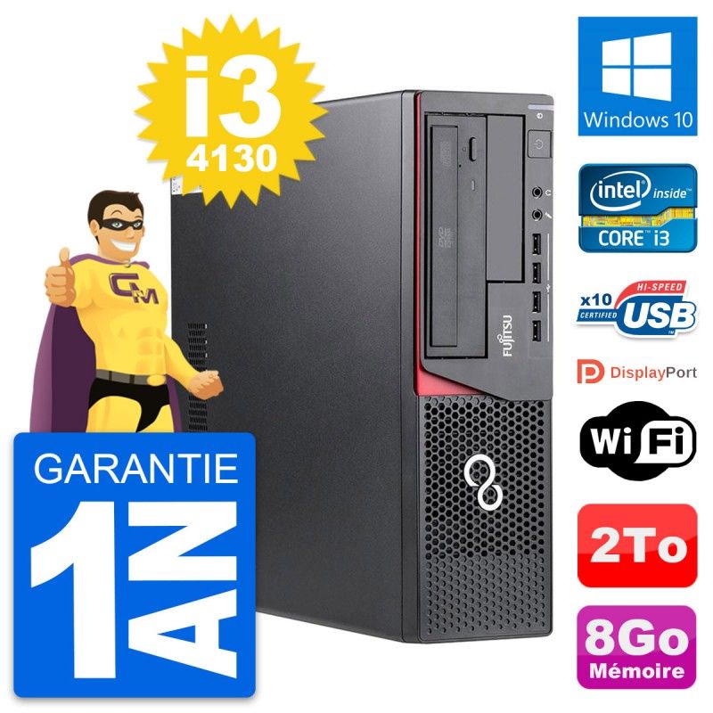 Fujitsu Esprimo E720 DT Desktop Computer - Intel i3-4130, 8GB RAM, 2TB HDD, Windows 10, WiFi