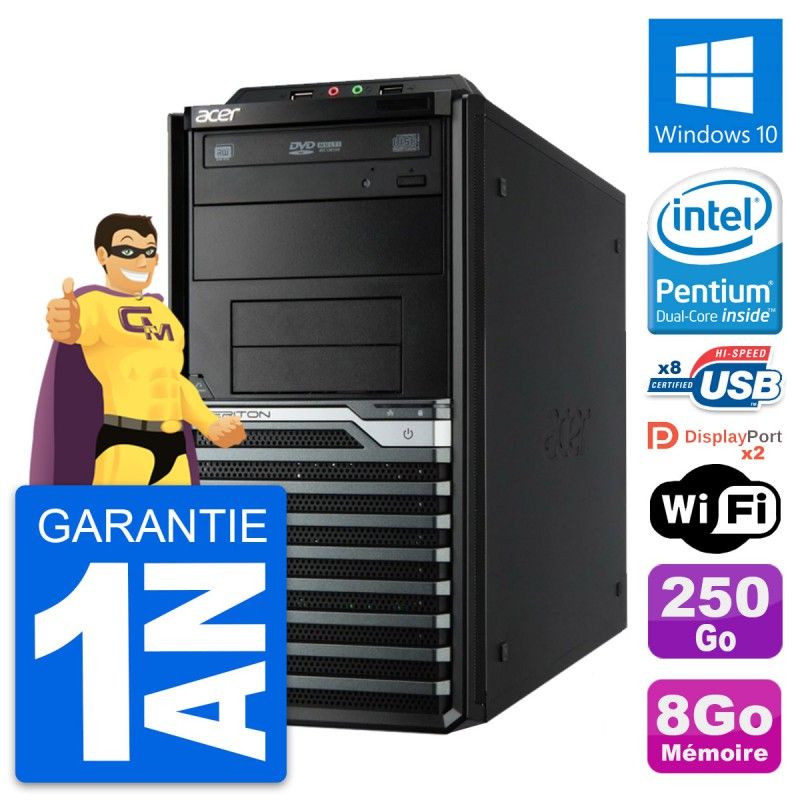 Acer Veriton M4630G Desktop Computer - Intel Pentium G3220, 8GB RAM, 250GB HDD, Windows 10, WiFi