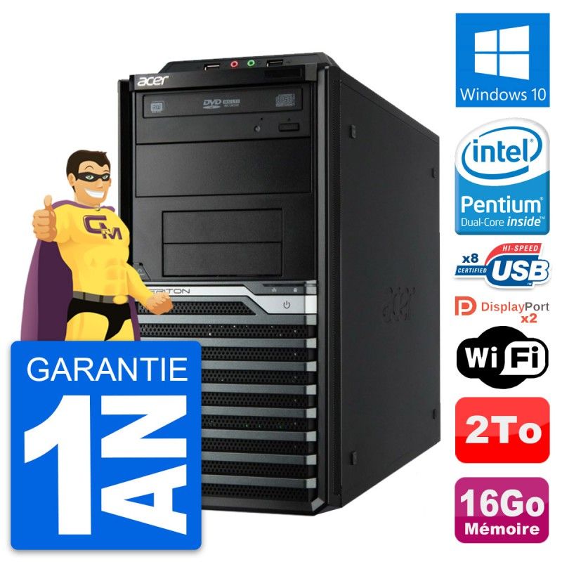 Acer Veriton M4630G Desktop PC - Intel G3220, 16GB RAM, 2TB HDD, Windows 10, WiFi