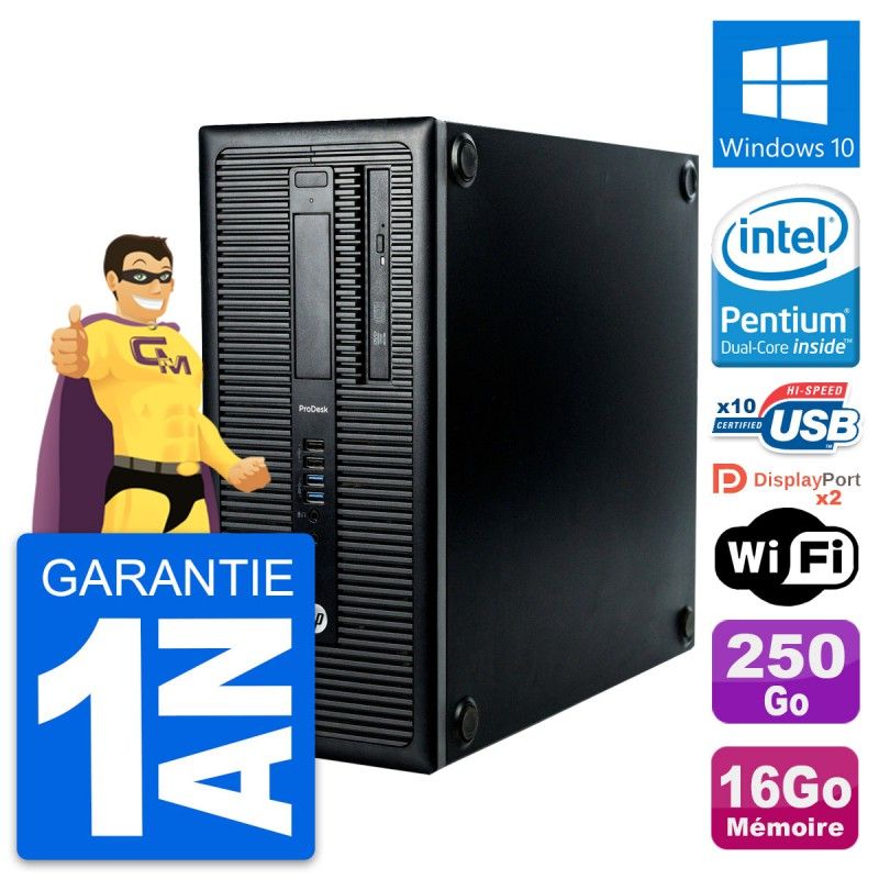 HP ProDesk 600 G1 Desktop PC - Intel Core i3-4170, 16GB RAM, 250GB HDD, Windows 10, WiFi