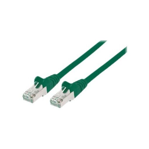 Cable de red IC Intracom Cat7/Cat6A, 5 m, verde, cobre, S/FTP, LSOH/LSZH, PVC, conectores RJ45, contactos dorados, sin enganche, recubierto, garantía de por vida