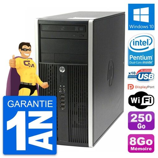 PC Compaq Pro 6200 CMT Mini - Intel G630, 8GB RAM, 250GB HDD, Windows 10, WiFi