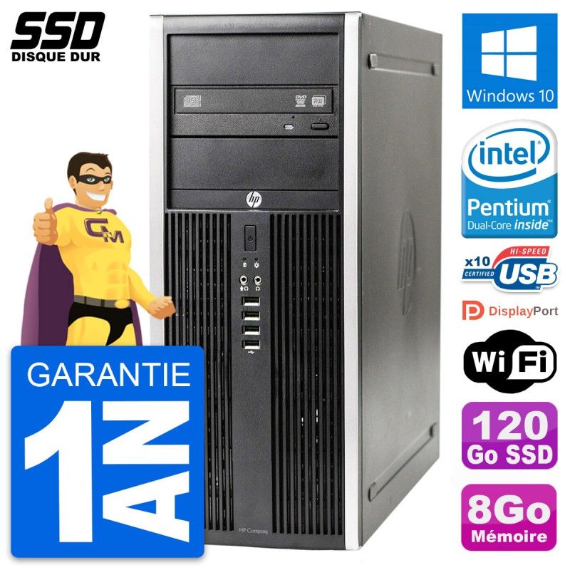 HP Elite 8300 Desktop PC - Intel Dual-Core G630, 8GB RAM, 120GB SSD, Windows 10, WiFi