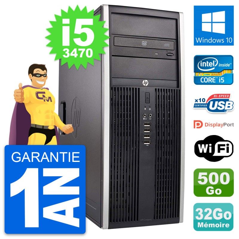 HP Elite 8300 PC - Intel Core i5, 32GB RAM, 500GB Hard Drive, Windows 10