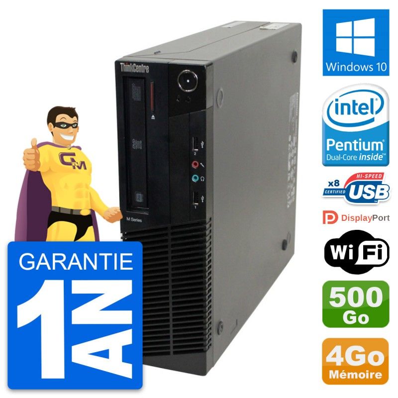 Lenovo ThinkCentre M82 SFF Desktop PC - Intel G630, 4GB RAM, 500GB HDD, WiFi, Windows 10