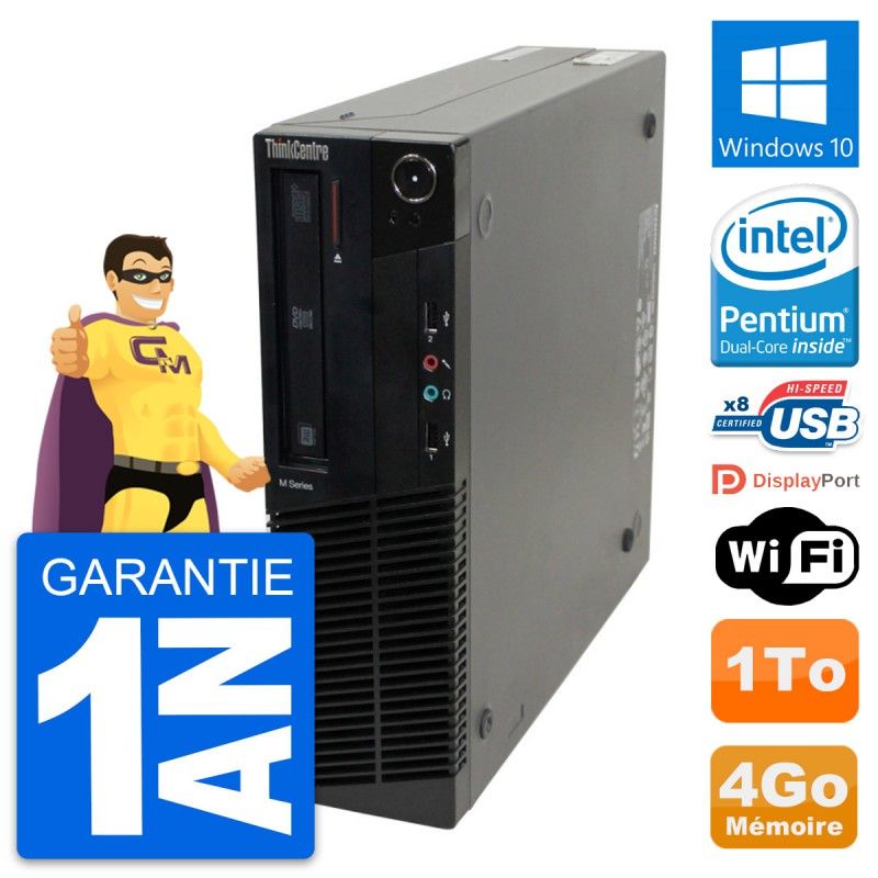 Lenovo ThinkCentre M82 SFF Desktop PC - Intel G630, 4GB RAM, 1TB HDD, Windows 10, WiFi