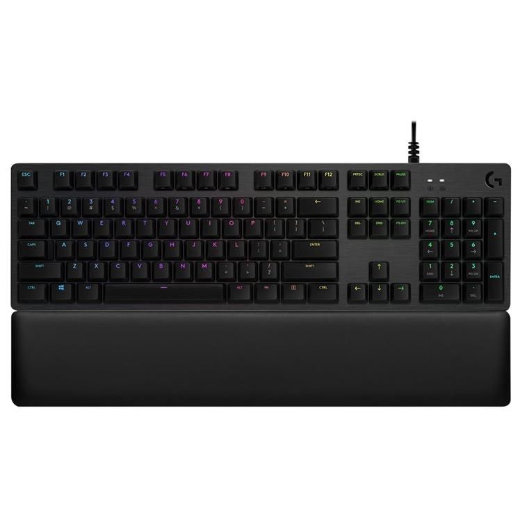 Logitech Gaming G513 Keyboard - Backlit - USB - US International - GX Brown Tactile Switch - Carbon