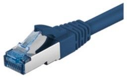 MicroConnect Network Cable - 50cm, SFTP CAT 6a, RJ-45 (M) to RJ-45 (M), Halogen and Hook-Free, Blue