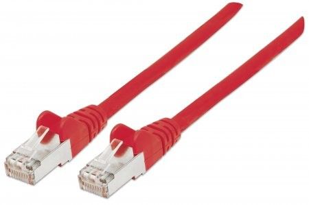 Câble réseau IC Intracom, Cat7/Cat6A, 10 m, Rouge, Cuivre, S/FTP, LSOH, PVC, RJ-45, Contacts dorés plaqués or, Sans accroche, Boosté, Garantie à vie