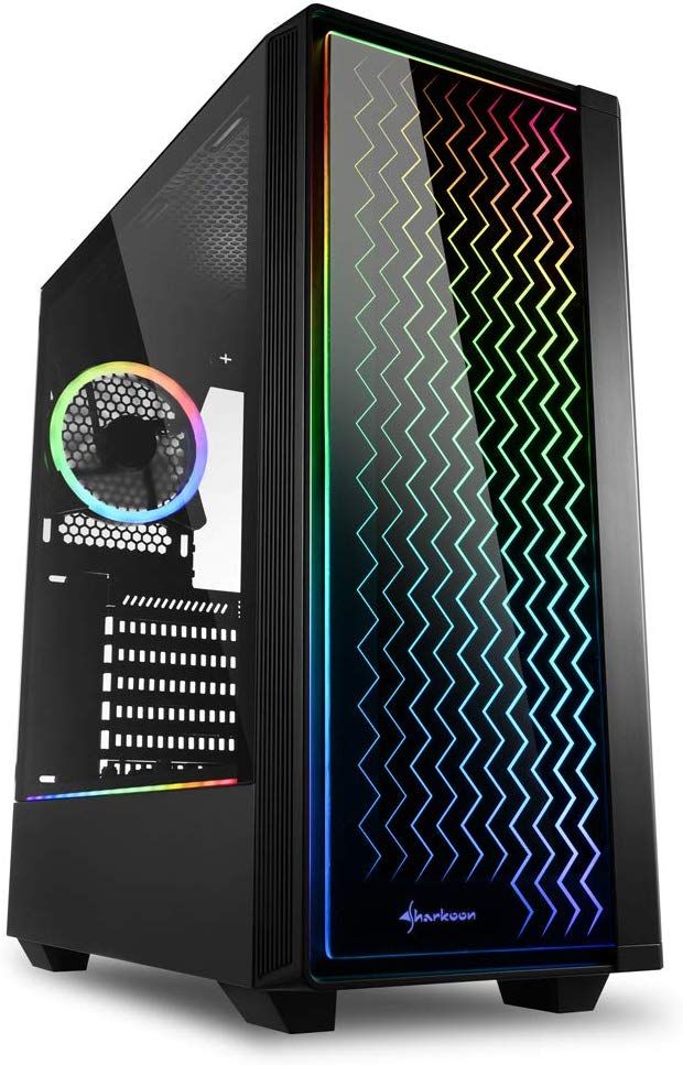 Sharkoon Midi Tower PC Case with Glass Panels - Black