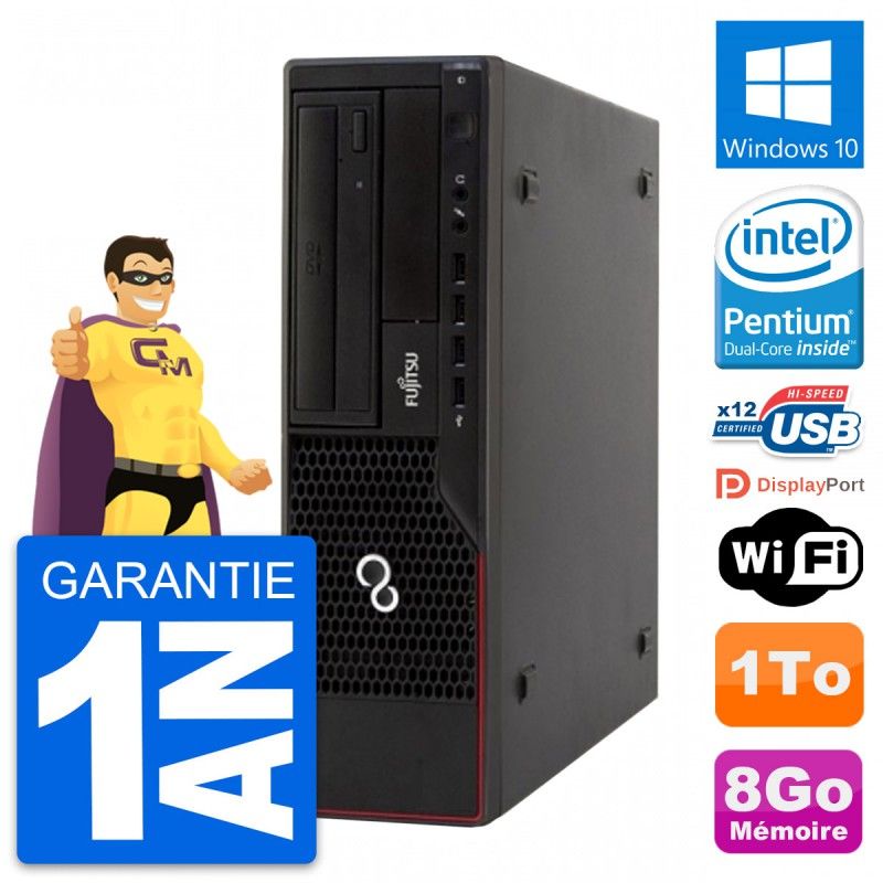 Fujitsu Esprimo E910 DT Desktop PC - Intel G630, 8GB RAM, 1TB HDD, Windows 10, WiFi