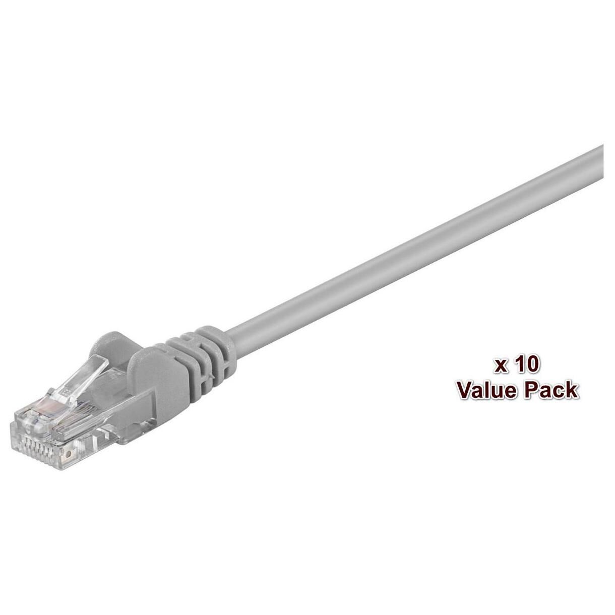 MicroConnect Cat5e UTP Cable, 10m, Gray