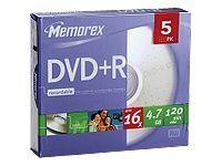 Memorex 5x DVD+R - 4.7GB (120min) 16x