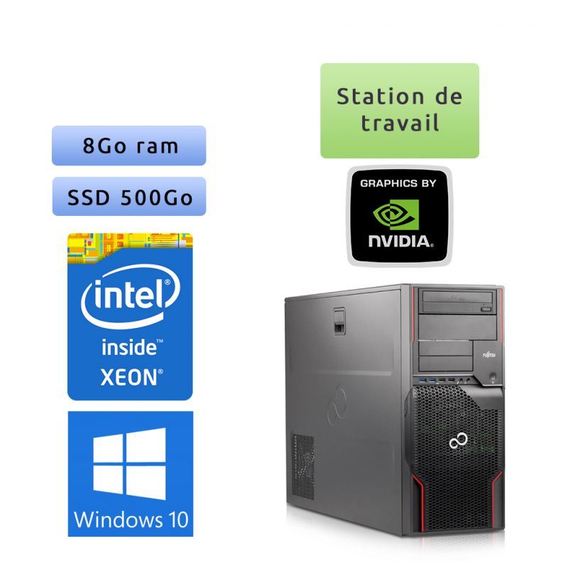 Fujitsu Celsius R920 - Windows 10 - Intel Xeon E5-2640 8GB 500GB SSD - Quadro 4000 - Workstation