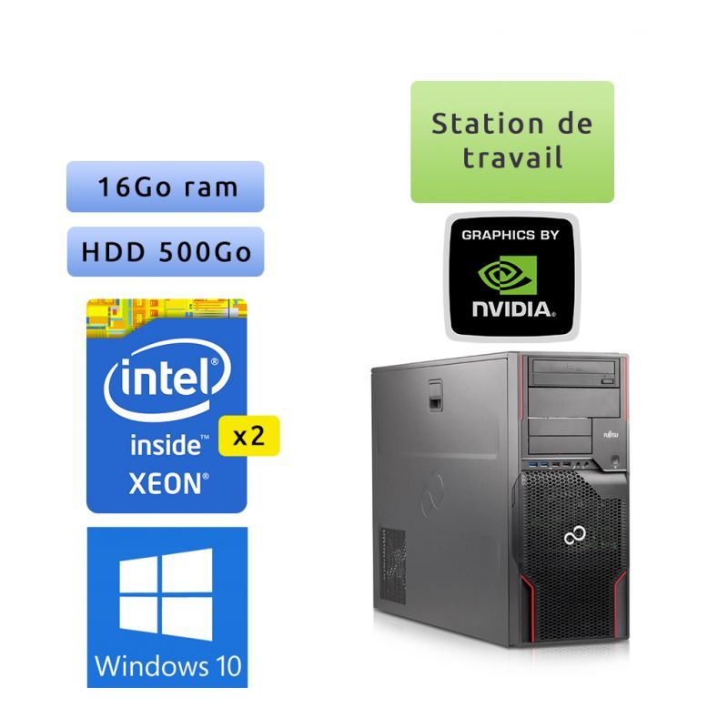 Fujitsu Celsius R920 - Windows 10 - 2x E5-2640 16GB 500GB - Quadro 4000