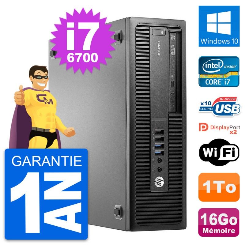 HP EliteDesk 800 G2 Mini PC - Intel i7, 16GB RAM, 1TB HDD, Windows 10, WiFi