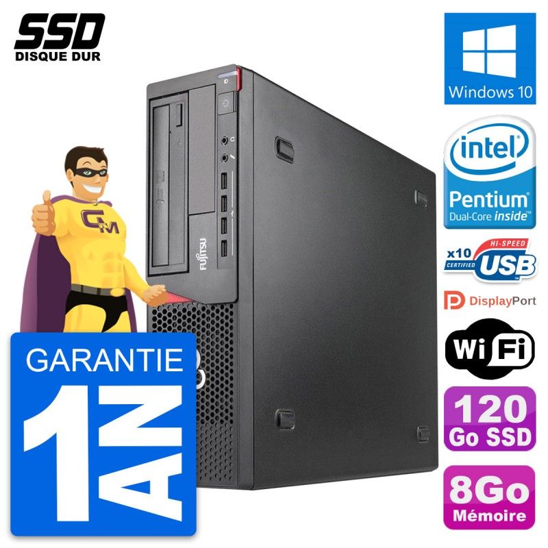 Fujitsu Esprimo E920 DT Desktop PC - Intel G3220, 8GB RAM, 120GB SSD, Windows 10, WiFi