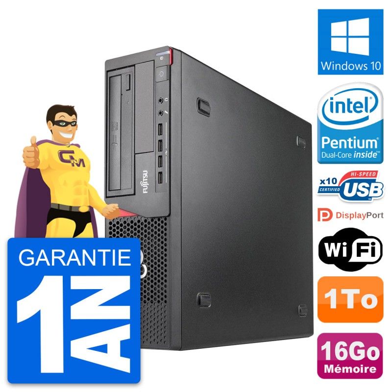 Fujitsu Esprimo E920 DT PC - Intel Pentium G3220, 16GB RAM, 1TB HDD, Windows 10, WiFi