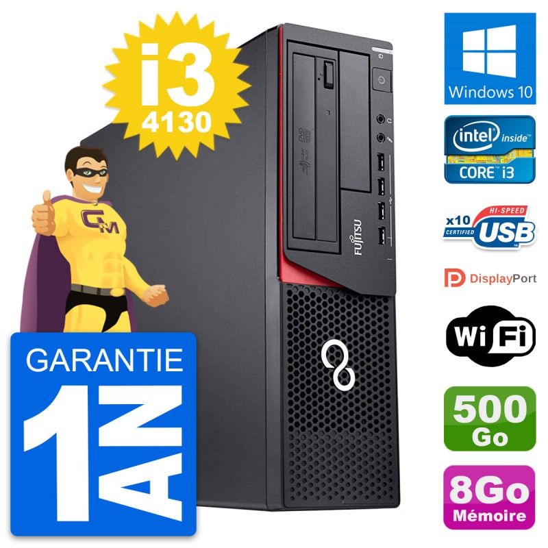 Fujitsu Esprimo E920 DT Desktop PC - Intel i3-4130, 8GB RAM, 500GB HDD, Windows 10, WiFi