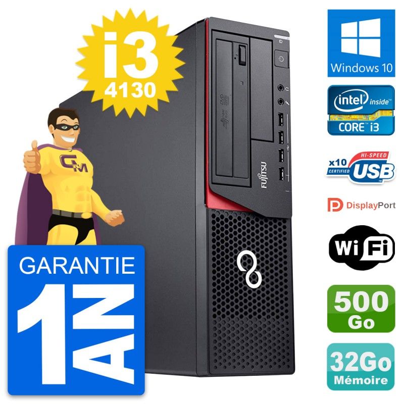 Fujitsu Esprimo E920 DT Desktop Computer - Intel i3-4130, 32GB RAM, 500GB HDD, Windows 10, WiFi