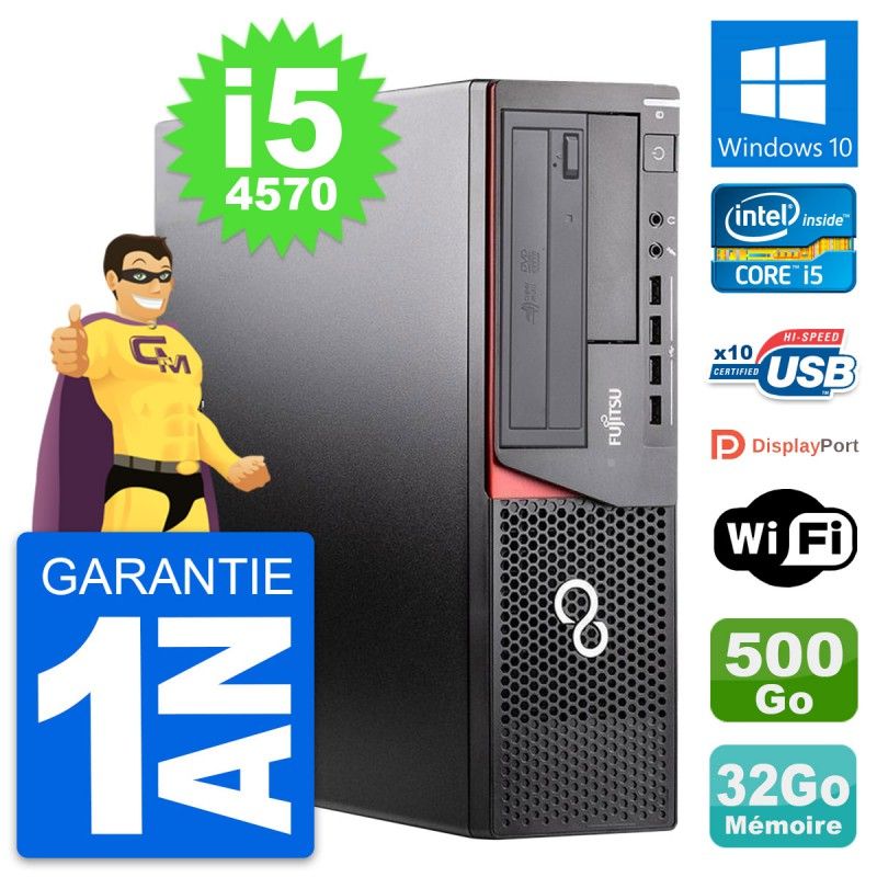 Fujitsu Esprimo E920 DT PC - Intel i5-4570, 32GB RAM, 500GB HDD, Windows 10, WiFi