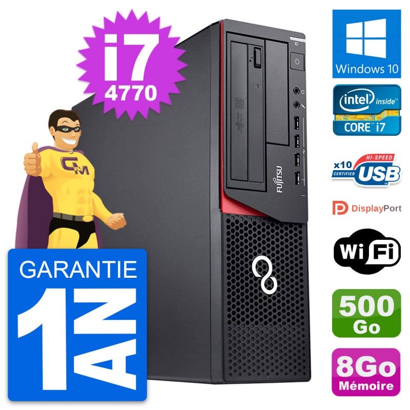 Fujitsu Esprimo E920 DT Desktop Computer - Intel i7-4770, 8GB RAM, 500GB HDD, Windows 10, WiFi