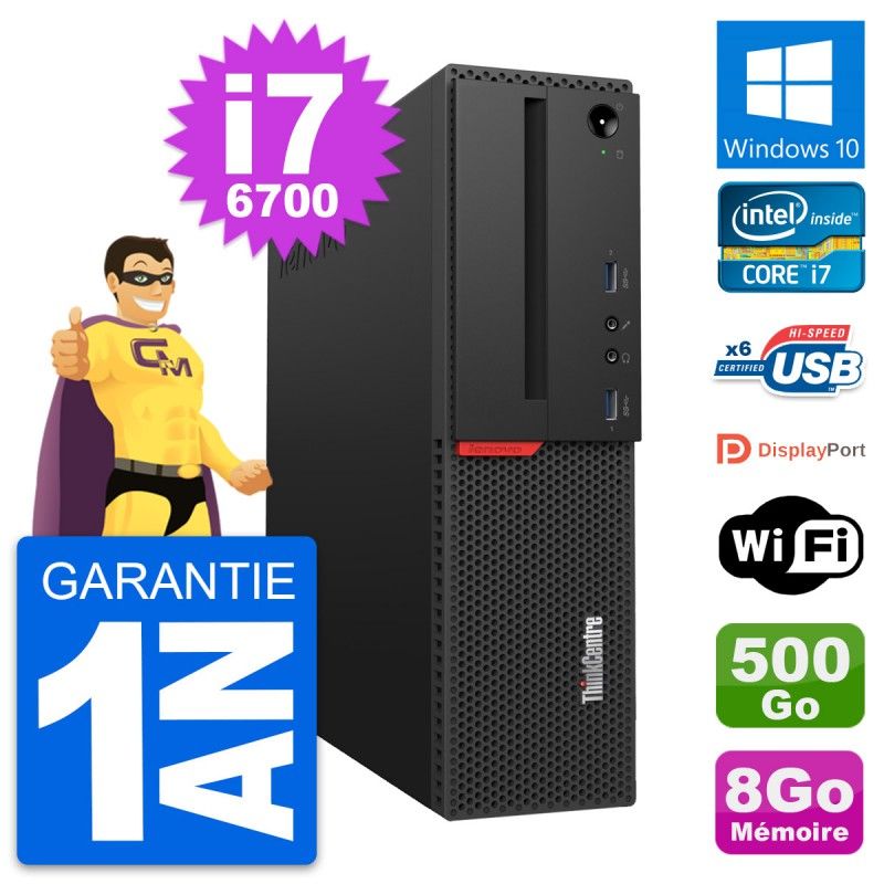 Lenovo ThinkCentre M700 SFF Core i7-6700 8GB RAM 500GB HDD Windows 10 Wi-Fi