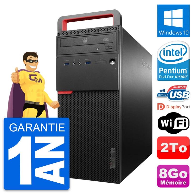 Lenovo ThinkCentre M700 Desktop PC - Intel G4400, 8GB RAM, 2TB Storage, Windows 10, WiFi