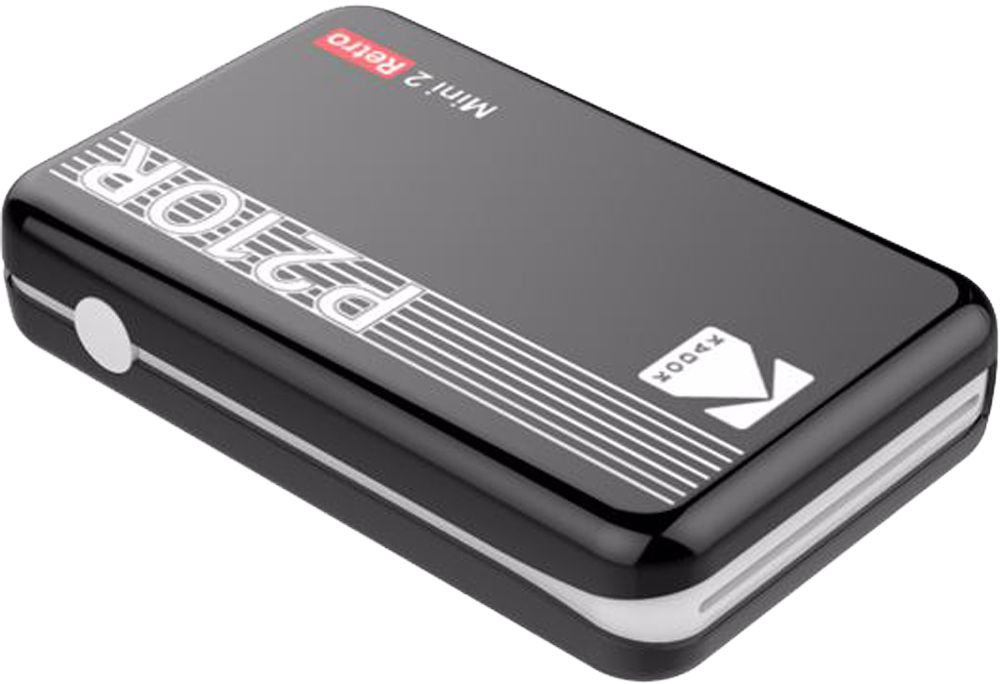 Kodak Photo Printer Mini 2 Retro - Thermal Blue Printers - Color - 53.3 x 86.4 mm - Up to 1 min/page (Color) - Bluetooth - Black