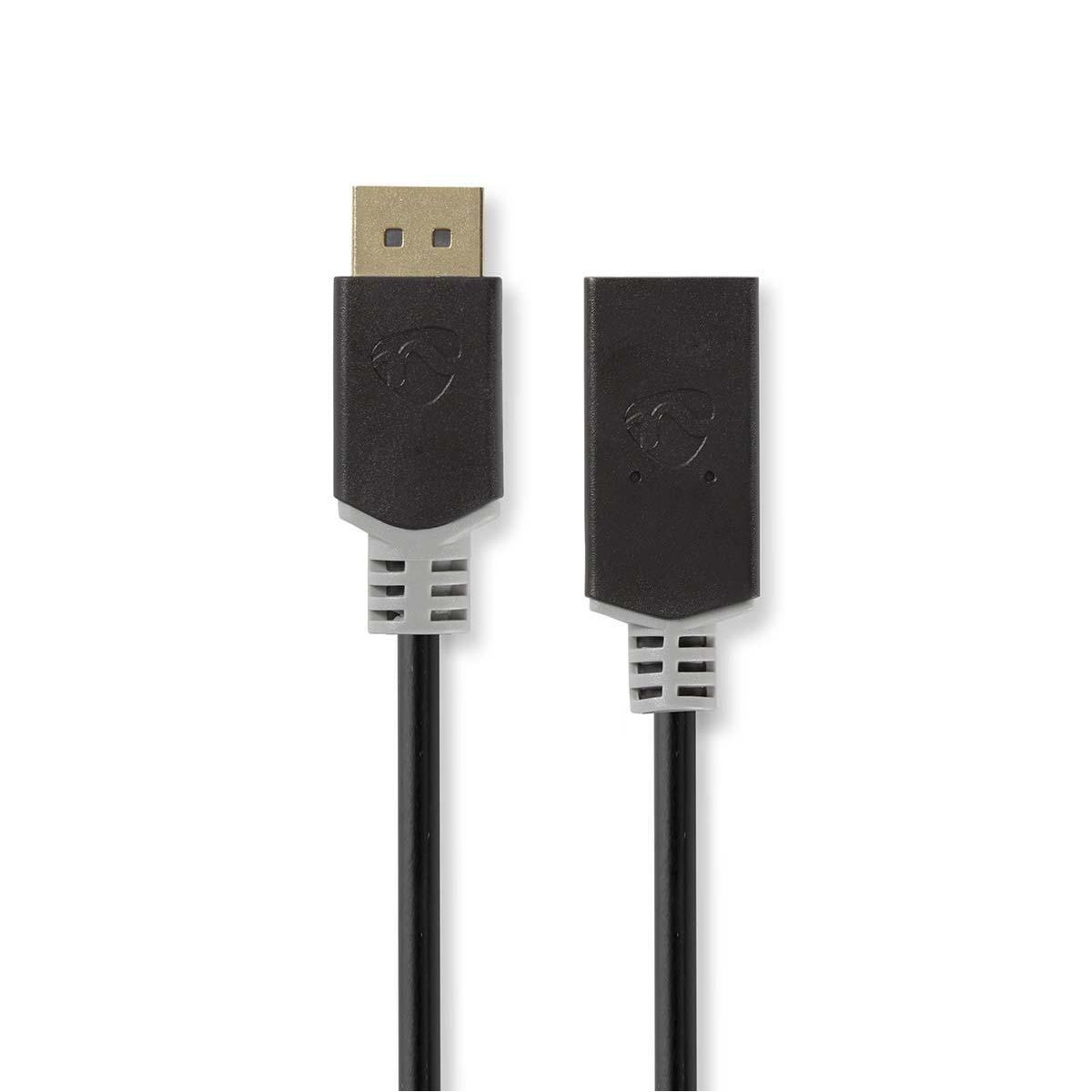 Adaptateur vidéo Nedis - DisplayPort mâle vers HDMI femelle - 20 cm - gris anthracite - rond