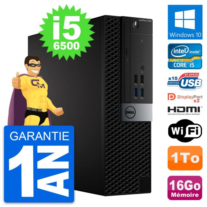 Dell OptiPlex 7040 SFF Core i5-6500 16GB RAM 1TB HDD HDMI Windows 10 Wi-Fi