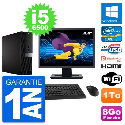 Computadora Dell OptiPlex 7040 SFF - Pantalla de 22', Core i5-6500, 8GB de RAM, 1TB HDD, HDMI