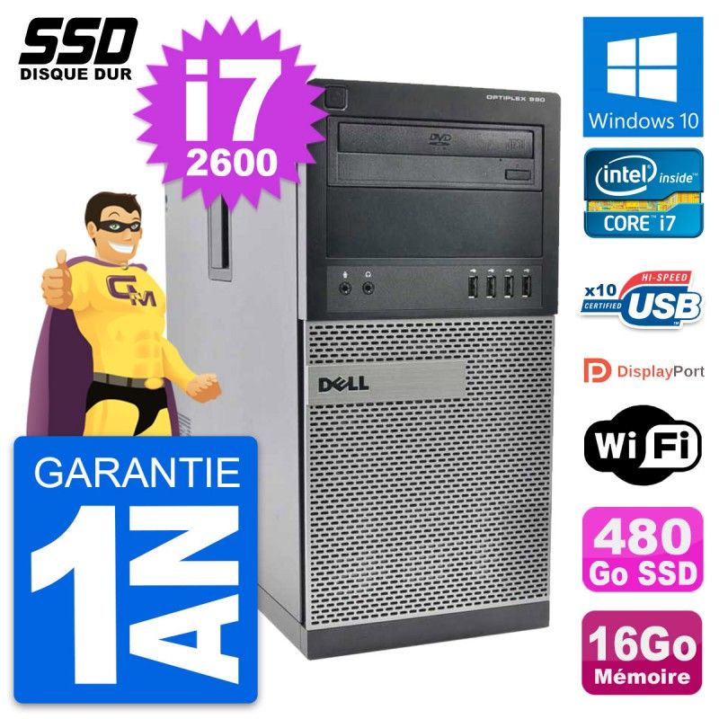 Dell OptiPlex 990 PC Tour - Intel Core i7-2600, 16GB RAM, 480GB SSD, Windows 10, WiFi