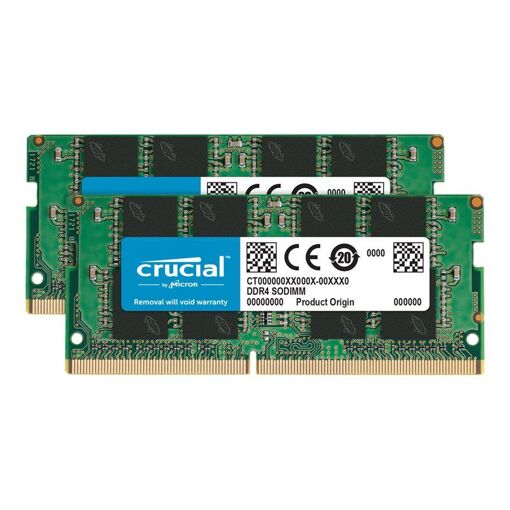 Kit de memoria Crucial DDR4 - 16GB (2x8GB) - 3200MHz, 260 pines SO DIMM, CL22, 1.2V, sin búfer, no ECC