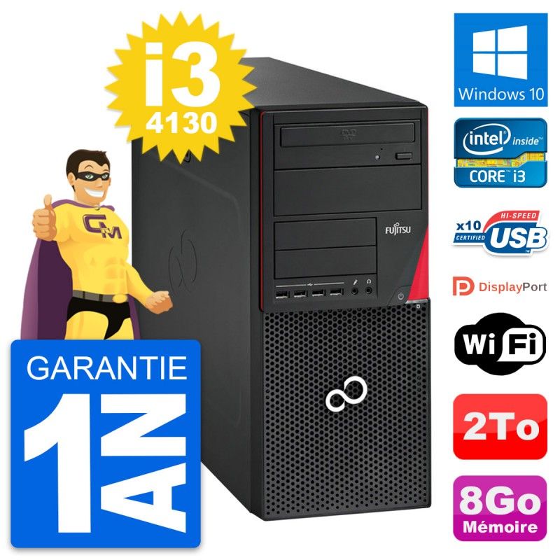 Fujitsu Esprimo P720 Desktop PC - Intel i3-4130, 8GB RAM, 2TB HDD, Windows 10, WiFi
