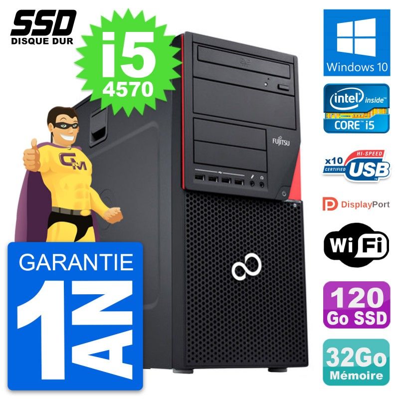 Fujitsu Esprimo P720 Intel i5-4570 32GB RAM 120GB SSD Windows 10