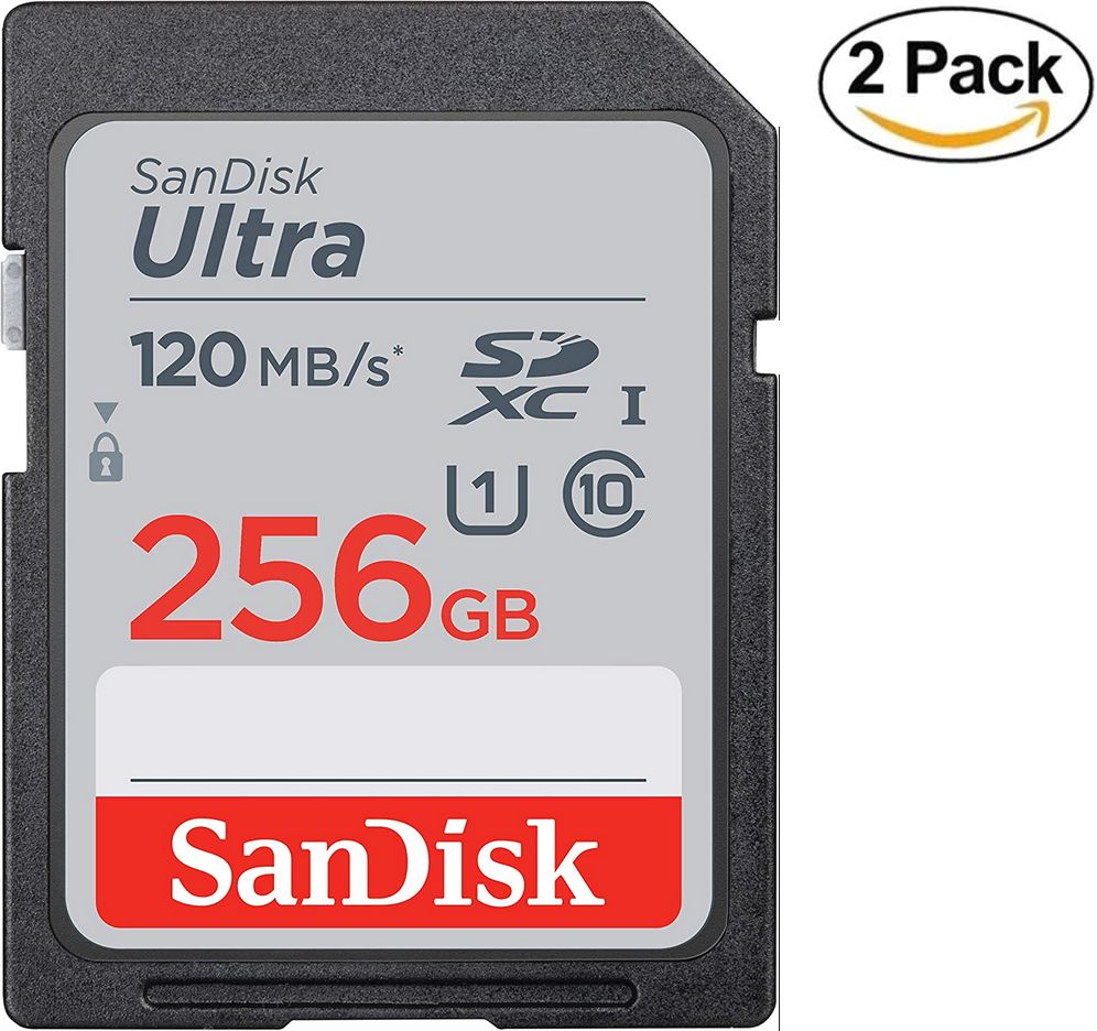SanDisk Ultra 256GB SDXC Memory Card (Class 10, UHS-I, up to 120MB/s)
