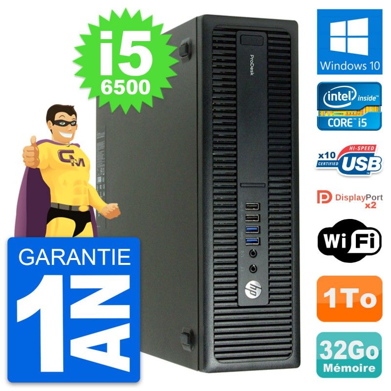 HP ProDesk 600 G2 SFF PC - Intel i5-6500, 32GB RAM, 1TB HDD, Windows 10, WiFi