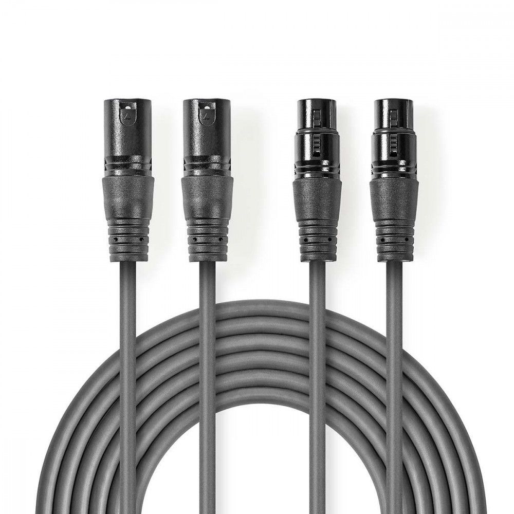 Nedis OnStage XLR3 Audio Cable Extension - 5m