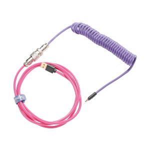 Câble Ducky Premicord - Rose/Violet, 1.8m