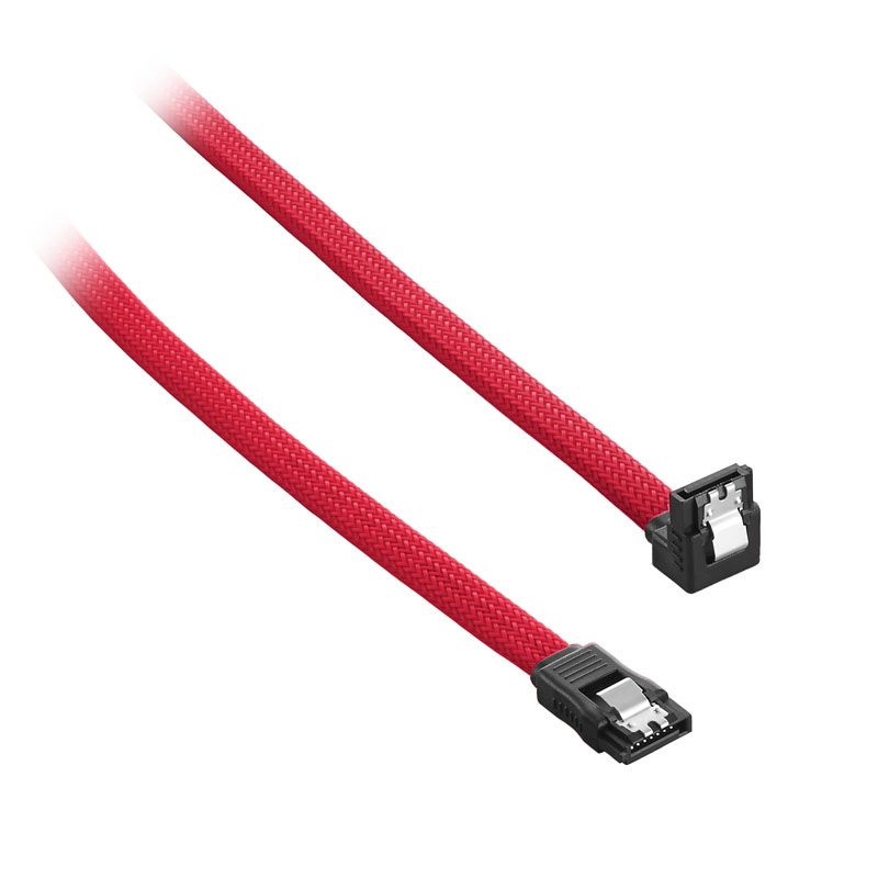 Cable CableMod ModMesh de 90 grados SATA 3 - Rojo (60 cm)