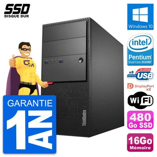 Lenovo ThinkCentre M900 Desktop Computer - Intel G4400, 16GB RAM, 480GB SSD, Windows 10, WiFi