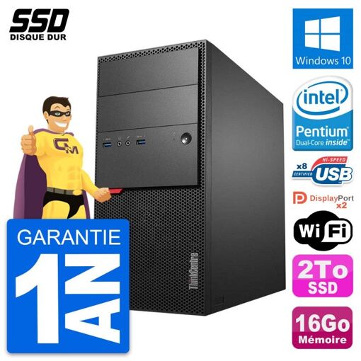 Lenovo ThinkCentre M900 Desktop PC - Intel G4400, 16GB RAM, 2TB SSD, Windows 10, WiFi