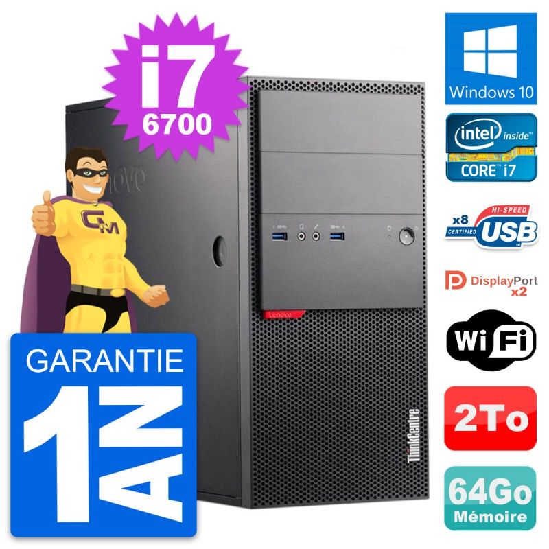 Lenovo ThinkCentre M900 Core i7-6700 64GB RAM 2TB Windows 10 PC